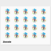 Portugese rooster ronde sticker (Vel)
