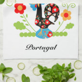 Portugese rooster theedoek (Gevouwen)