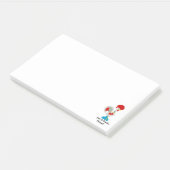 Portugese rooster van Barcelona in wit Post-it® Notes (Schuin)