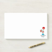 Portugese rooster van Barcelona in wit Post-it® Notes (Op bureau)