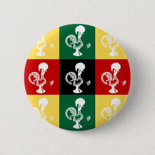 Portugese rooster van het kleurrijke patroon van B Ronde Button 5,7 Cm