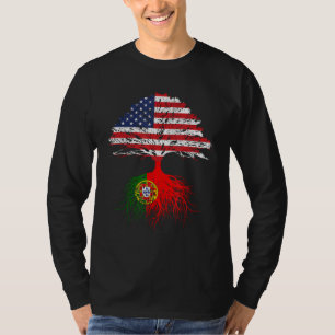 Portugese Roots Amerikaanse Groot-Portugal vlag Ca T-shirt