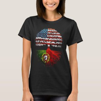 Portugese Roots Amerikaanse vlag T-shirt