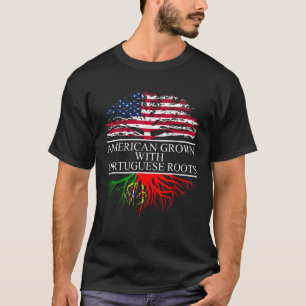 Portugese Roots Amerikaanse vlag van Portugal T-shirt