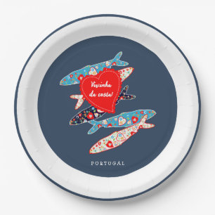 Portugese sardines papieren bordje