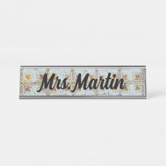  Portugese Tegel Naam Bord Bureau Naambordje