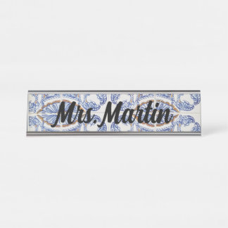  Portugese Tegel Naam Bord Bureau Naambordje