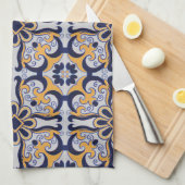 Portugese tegel theedoek (Quarter Fold)