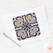 Portugese tegel vierkante sticker (Envelop)