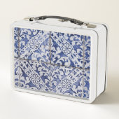 Portugese tegels - Azulejo Blue en White Floral (Achterkant)