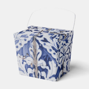 Portugese tegels - Azulejo Blue en White Floral Bedankdoosjes