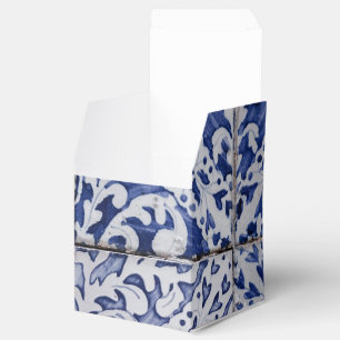 Portugese tegels - Azulejo Blue en White Floral Bedankdoosjes