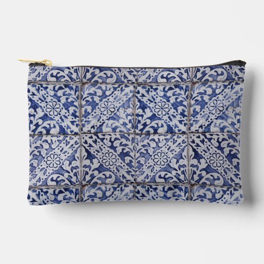 Portugese tegels - Azulejo Blue en White Floral Etui (Voorkant)