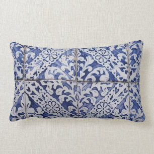Portugese tegels - Azulejo Blue en White Floral Kussen