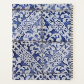 Portugese tegels - Azulejo Blue en White Floral Planner (Achterkant)