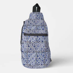 Portugese tegels - Azulejo Blue en White Floral Sling Bag