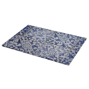Portugese tegels - Azulejo Blue en White Floral Snijplank