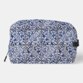 Portugese tegels - Azulejo Blue en White Floral Toilettasje (Achterkant)