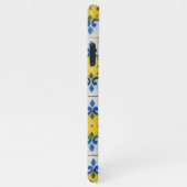 Portugese tegels - Azulejo Blue en Yellow Pattern iPhone Hoesje (Rechterkant)