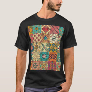 Portugese tegels: Azulejo stijl naadloos patroon. T-shirt