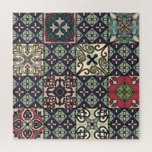 Portugese Tegels: Talavera stijl naadloos Legpuzzel