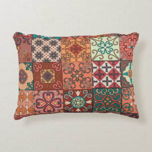 Portugese Tegels: Talavera Style Azulejo. Accent Kussen