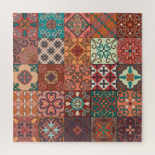 Portugese Tegels: Talavera Style Azulejo. Legpuzzel