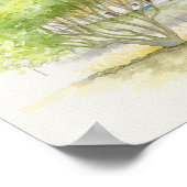 Portugese villa en boom poster (Hoek)