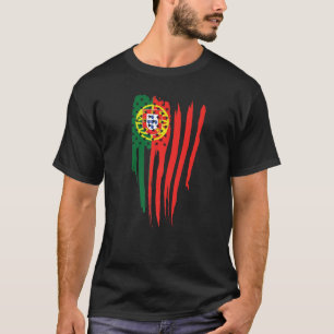 Portugese vlag Amerikaanse vlag Portugese vlag T-shirt