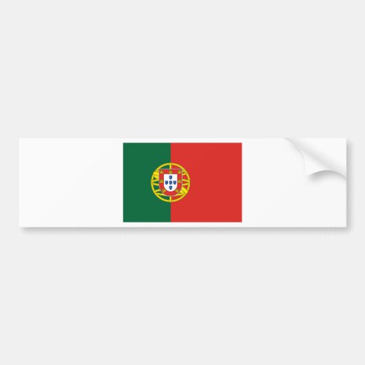 Portugese vlag bumpersticker (Voorkant)