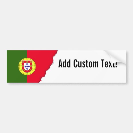 Portugese vlag bumpersticker (Voorkant)