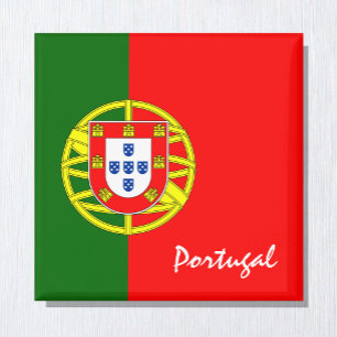 Portugese vlag en Portugal vakantie / sport fans Magneet