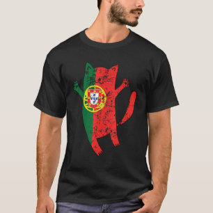 Portugese vlag Flag van Happy Cat Portugal T-shirt