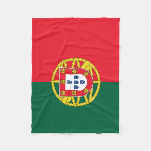 Portugese vlag fleece deken (Voorkant)