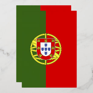 Portugese vlag folie uitnodiging