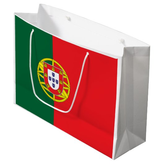 Portugese vlag groot cadeauzakje (Voorkant Gekanteld)