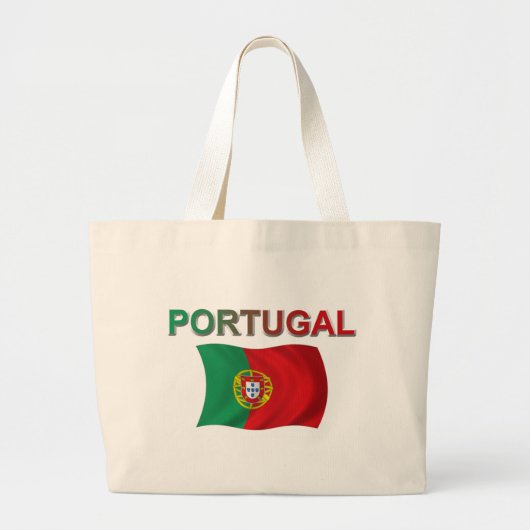 Portugese vlag grote tote bag (Voorkant)