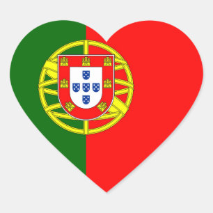 Portugese vlag hart sticker
