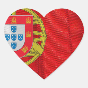 Portugese vlag hart sticker