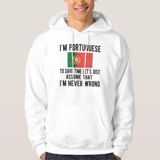 Portugese vlag hoodie (Voorkant)