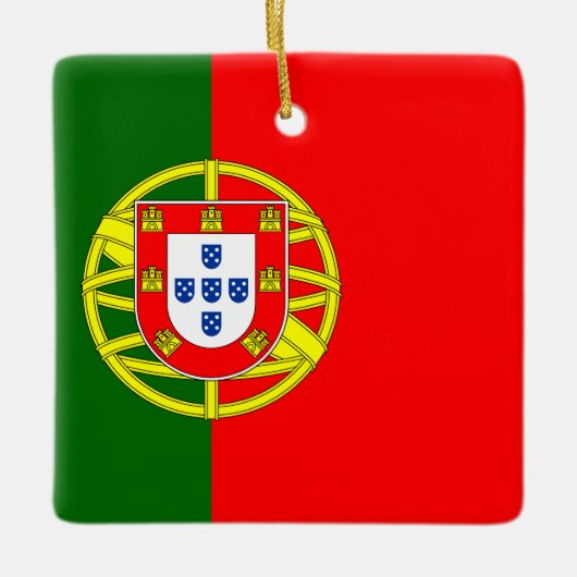Portugese vlag keramisch ornament (Voorkant)