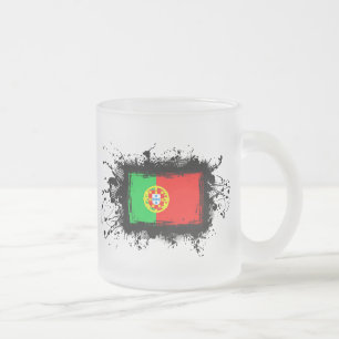 Portugese vlag matglas koffiemok