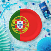 Portugese vlag papieren bordje (Feest)