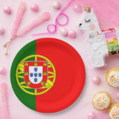 Portugese vlag papieren bordje (Feest)