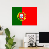 Portugese vlag (Portugal) Poster (Thuiskantoor)