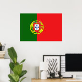 Portugese vlag poster (Thuiskantoor)