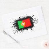 Portugese vlag rechthoekige sticker (Envelop)