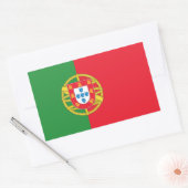 Portugese vlag rechthoekige sticker (Envelop)