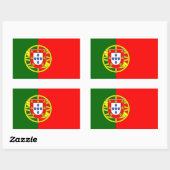 Portugese vlag rechthoekige sticker (Vel)
