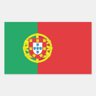Portugese vlag rechthoekige sticker